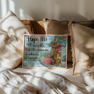 Hope Bunny With Heart Art Print