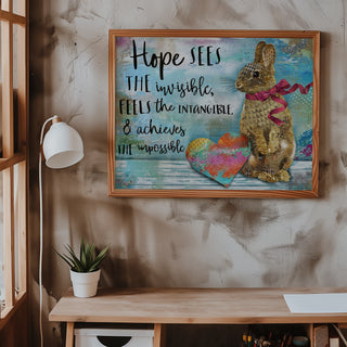 Hope Bunny With Heart Art Print