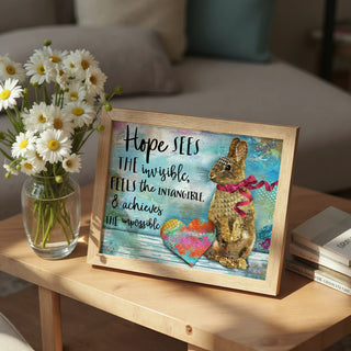 Hope Bunny With Heart Art Print