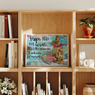 Hope Bunny With Heart Art Print