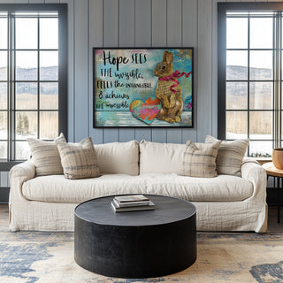 Hope Bunny With Heart Art Print