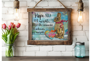Hope Bunny With Heart Art Print