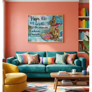 Hope Bunny With Heart Art Print
