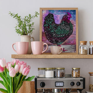 Hot Pink Hen Art Print