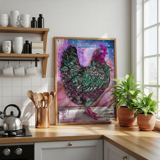Hot Pink Hen Art Print