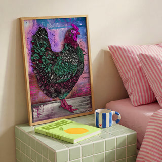 Hot Pink Hen Art Print