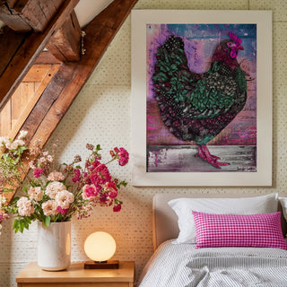 Hot Pink Hen Art Print