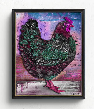 Hot Pink Hen Art Print