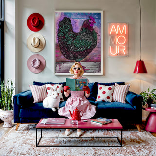 Hot Pink Hen Art Print