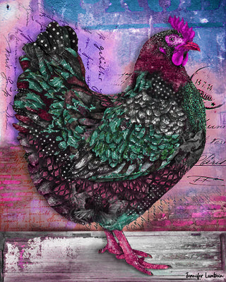 Hot Pink Hen Art Print