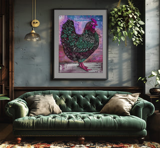 Hot Pink Hen Art Print