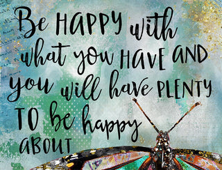 Be Happy Butterfly Art Print