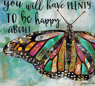 Be Happy Butterfly Art Print