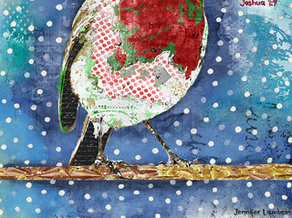 Be Brave Christmas Bird Art Print