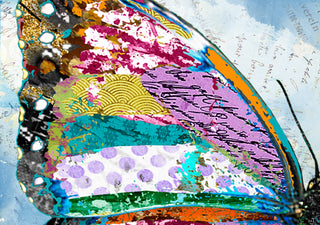 Sunrise Butterfly Wing Art Print