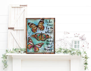 Take Time Butterflies Art Print