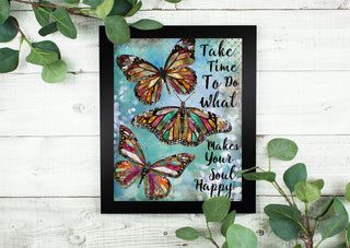 Take Time Butterflies Art Print