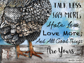 Fear Less Chicken Art Print