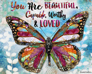 You Are Loved Butterfly Art Print