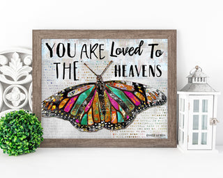 You Are Loved Butterfly Art Print