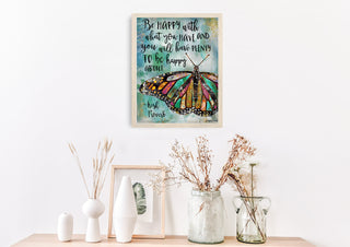 Be Happy Butterfly Art Print