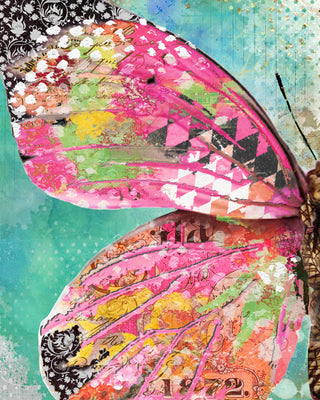 Blushing Butterfly Wing Art Print