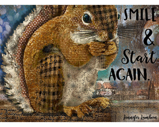 Breathe Squirrel Art Print