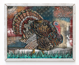 Fab Turkey Art Print - Boho Cottage Farmhouse Thanksgiving Bird
