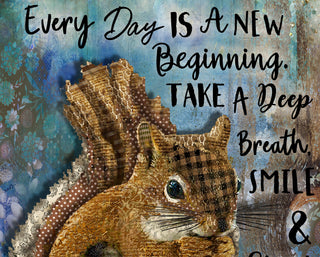 Breathe Squirrel Art Print