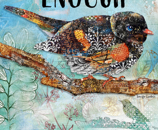 You Are Enough Bird Art Print - Positive Quote - Spring Summer Fall