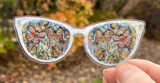 Butterfly Glasses Sticker