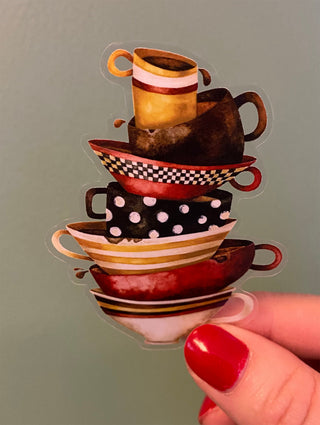 Fab Coffee & Tea Cups Sticker