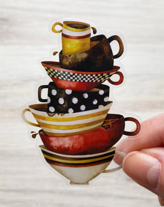 Fab Coffee & Tea Cups Sticker
