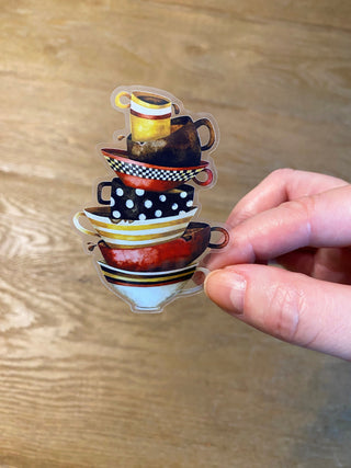 Fab Coffee & Tea Cups Sticker