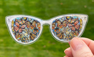 Butterfly Glasses Sticker