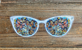 Butterfly Glasses Sticker
