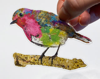 Pink Shine Bird Sticker