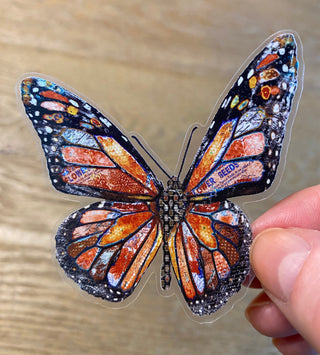 Orange Blaze Butterfly Sticker