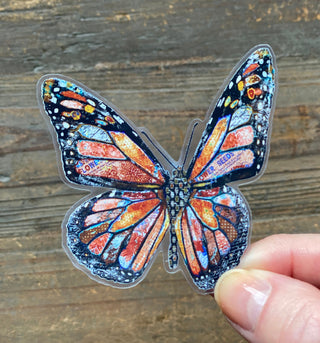 Orange Blaze Butterfly Sticker