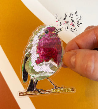 Musical Singing Bird Sticker
