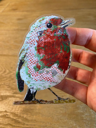 Singing Red Bird Sticker