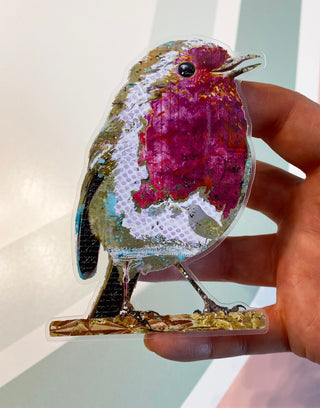 Pink Passion Bird Sticker