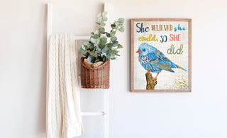 She Believed Bird Art Print