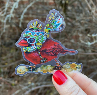 Cardinal Blaze Bird Sticker