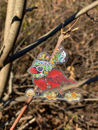 Cardinal Blaze Bird Sticker