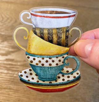 Coffee Cups Trio Sticker