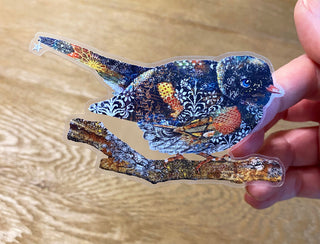 Wildflowers Bird Sticker