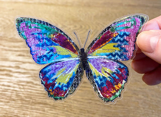 Color Burst Butterfly Sticker