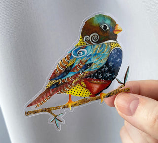 Twilight Coffee Bird Sticker