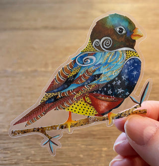 Twilight Coffee Bird Sticker